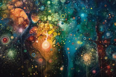 Kosmische Opaleszenz: Abstrakte Galaxie